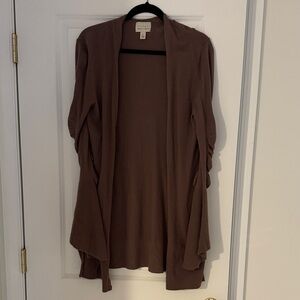 Brown Open Cardigan